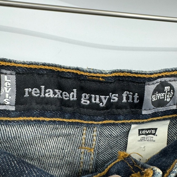 Levi’s Vintage 90s Silvertab Relaxed Guys Fit Dark Wash Jeans Size 7 - Picture 4 of 8